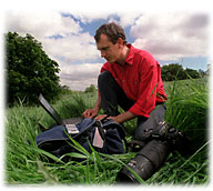 Richard Hanson sends a picture from the field - literally